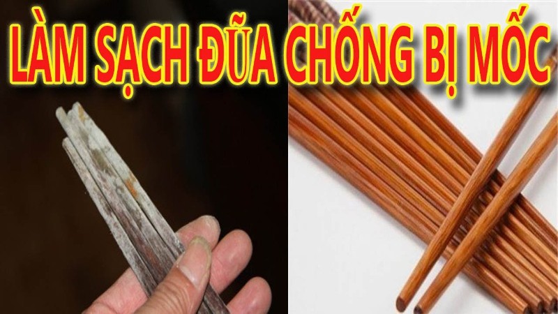 Cách xử lý đũa tre bị mốc