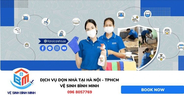 Dịch vụ tổng vệ sinh nhà cửa của công ty vệ sinh Bình Minh