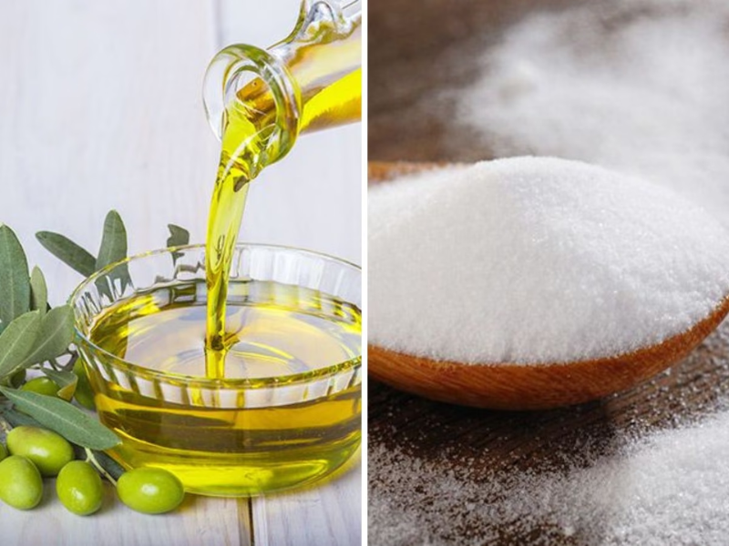Dùng hỗn hợp baking soda và dầu ăn